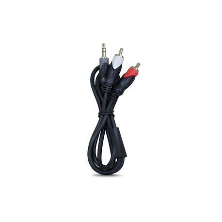 Cable Auxiliar 3.5 mm a Doble RCA RadioShack / 90 cm / Plástico / Negro