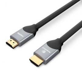 Cable HDMI con Ethernet RadioShack 1.82 m / Ultra High Speed / Trenzado / Negro con gris